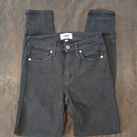 PAIGE Pants - 🤍PAIGE Hoxton Ankle Black Skinny Jeans